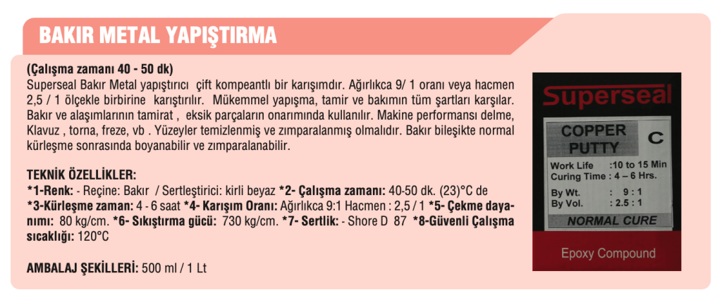 BAKIR METAL YAPIŞTIRMA
