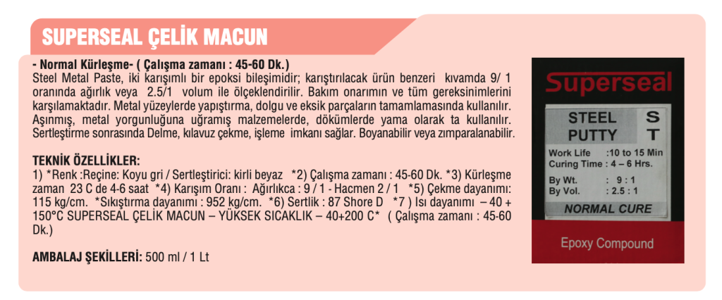 SUPERSEAL ÇELİK MACUN